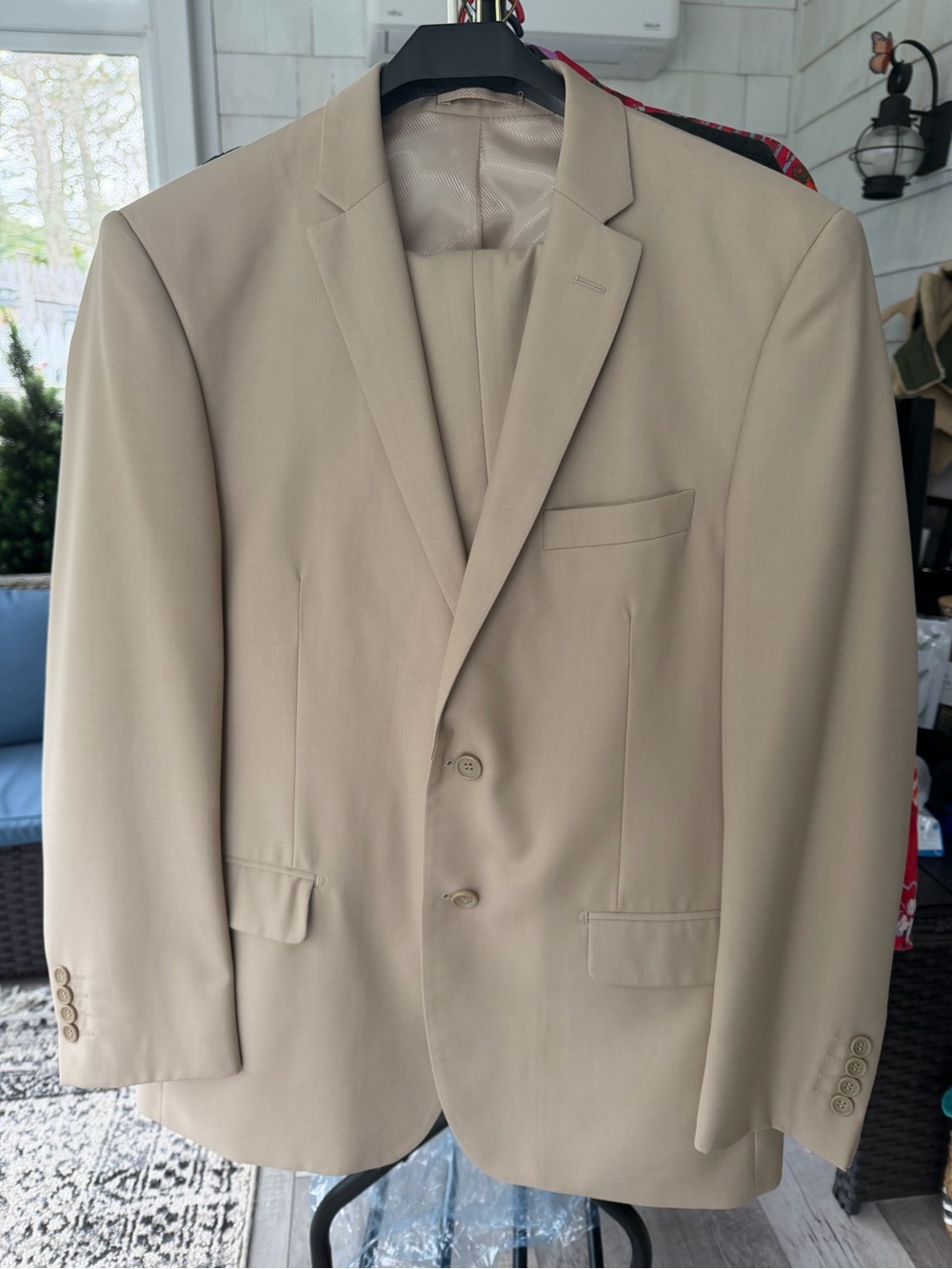 Men's Classic tan Single-Breasted Suit Jacket - Notch Lapel Blazer